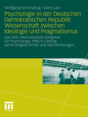 cover image of Psychologie in der Deutschen Demokratischen Republik